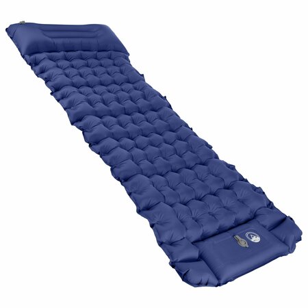 WAKEMAN OUTDOORS Sleep Pad with Foot Pump, Blue 75-CMP1116